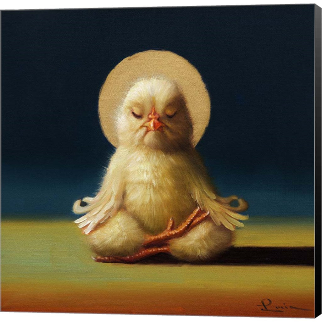 Yoga Chick Half Lotus by Lucia Heffernan, Canvas Art