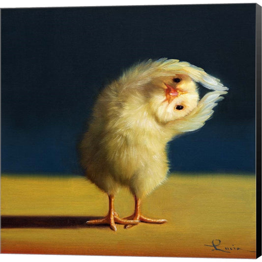 Yoga Chick Half Moon by Lucia Heffernan, Canvas Art