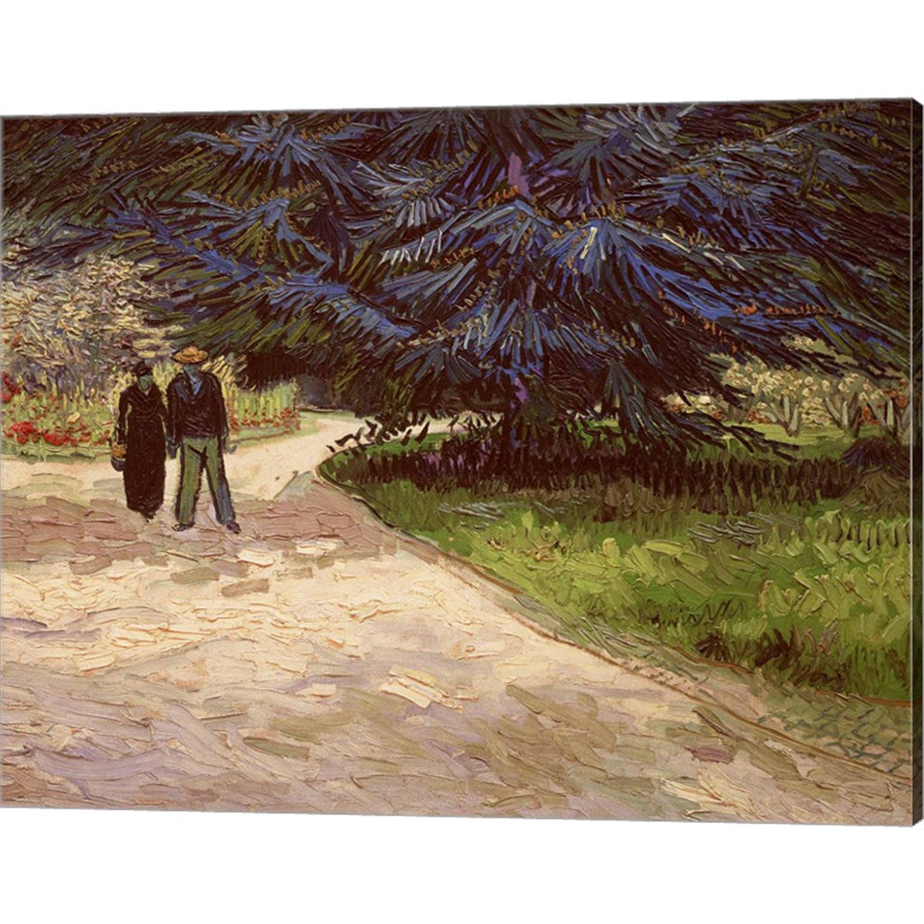 Couple in the Park, Arles, 1888 by Vincent Van Gogh, Canvas Art