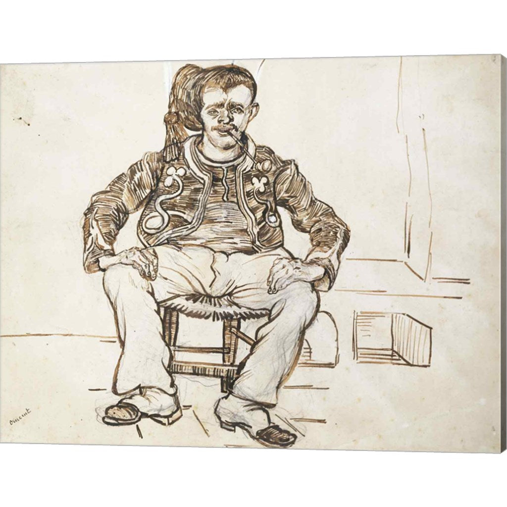 The Zouave, seated, 1888 by Vincent Van Gogh, Canvas Art