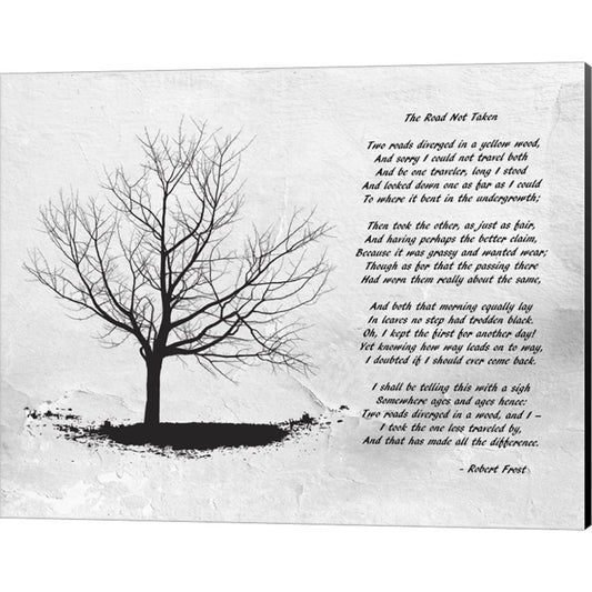 Robert Frost The Road Not Taken by Unknown, Canvas Art