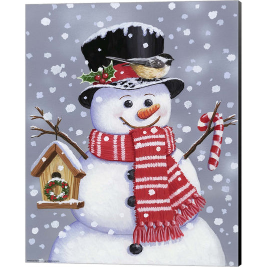 Snowman With Tophat by William Vanderdasson, Canvas Art