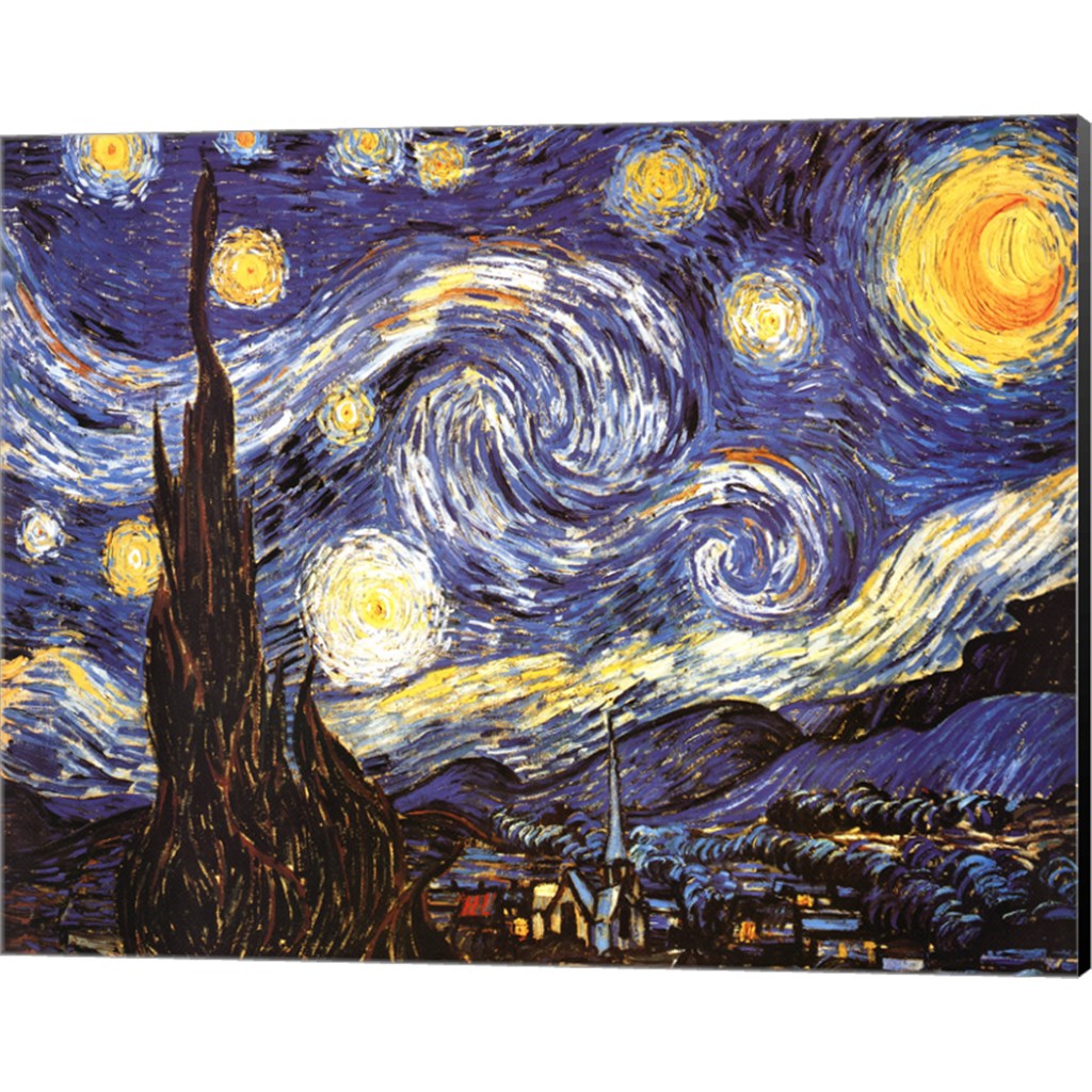 The Starry Night, c.1889 by Vincent Van Gogh, Canvas Art