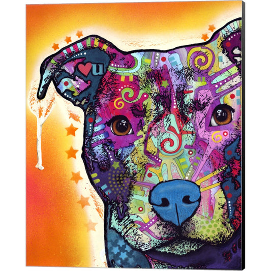 Heart U Pit Bull by Dean Russo, Canvas Art