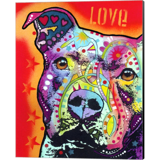 Thoughtful Pitbull 2 by Dean Russo, Canvas Art