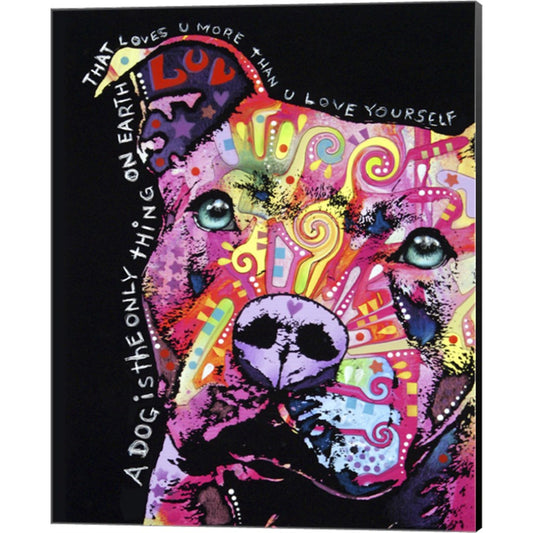 Thoughtful Pit Bull 1 by Dean Russo, Canvas Art