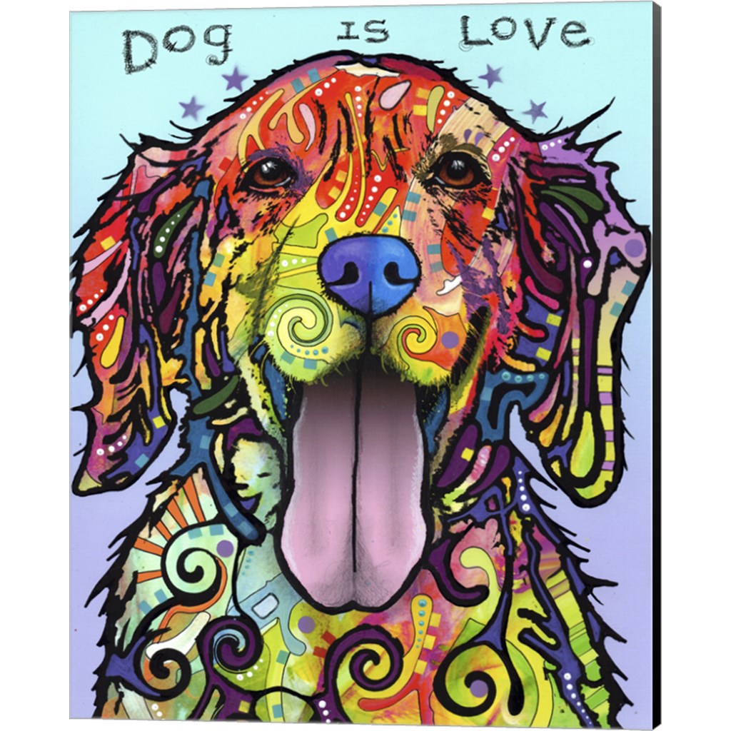 Dog Is Love by Dean Russo, Canvas Art