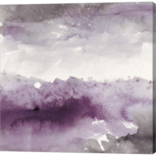 Midnight at the Lake II Amethyst and Grey by Mike Schick, Canvas Art