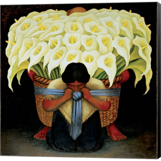 El Vendedor de Alcatraces by Diego Rivera, Canvas Art