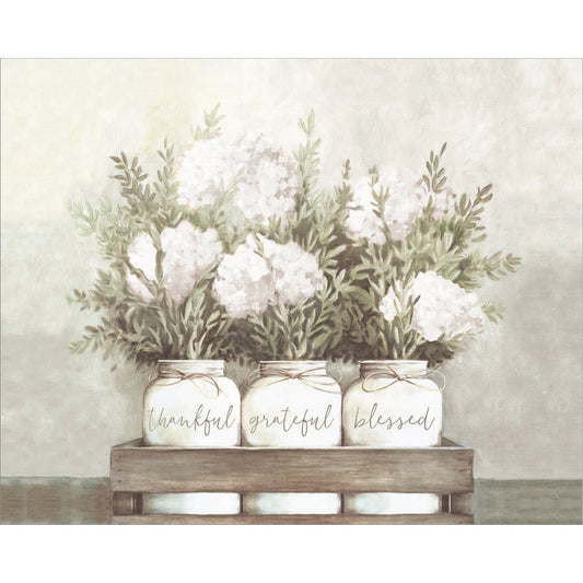 White Flower Jars by Dogwood Portfolio, Unframed Print