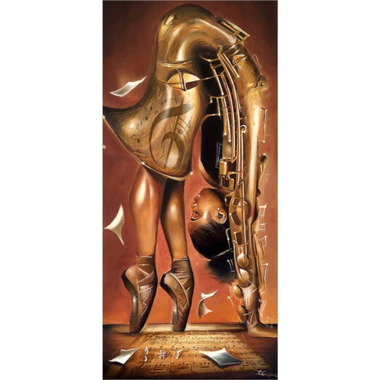 Balletic Tune by Salaam Muhammad, Unframed Print