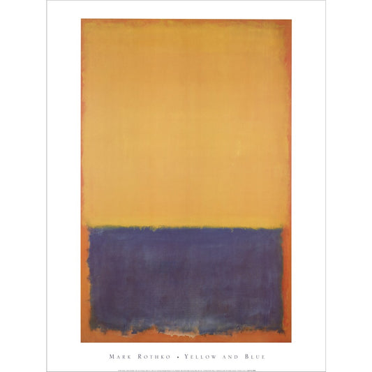 Yellow and Blue by Mark Rothko, Unframed Print