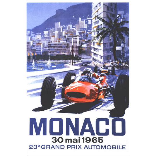 Grand Prix Monaco 30 Mai 1965 by Unknown, Unframed Print