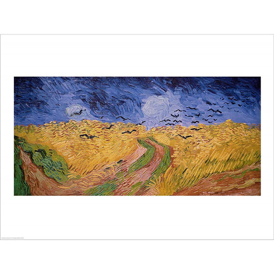 Wheatfield with Crows, 1890 by Vincent Van Gogh, Unframed Print