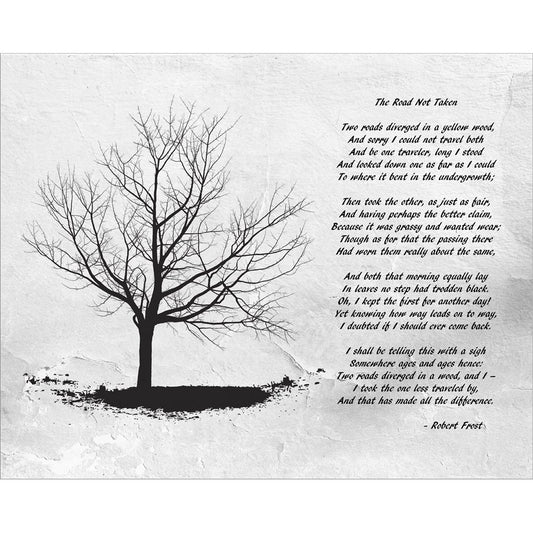 Robert Frost The Road Not Taken by Unknown, Unframed Print