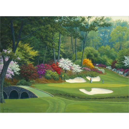 Augusta on the 12th hole by Charles White, Unframed Print