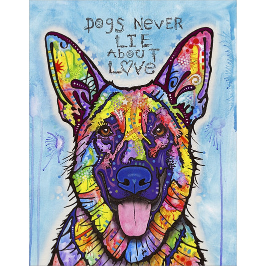 Dogs Never Lie by Dean Russo, Unframed Print