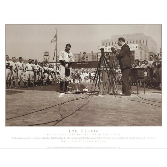 Lou Gehrig Farewell by Unknown, Unframed Print