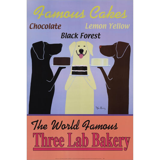 Three Lab Bakery by Unknown, Unframed Print