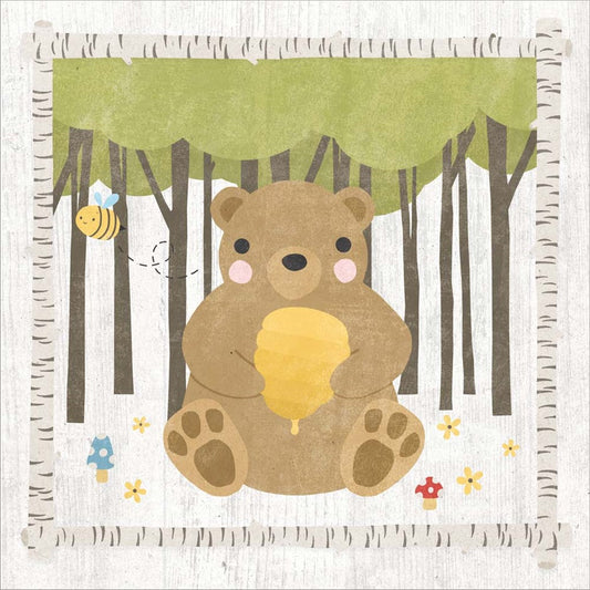 Woodland Hideaway Bear by Moira Hershey, Unframed Print