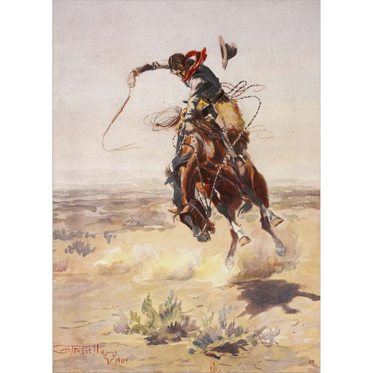 A Bad Hoss by Charles M. Russell, Unframed Print