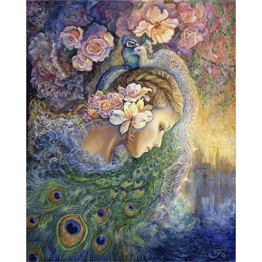 Peacock Daze by Josephine Wall, Unframed Print