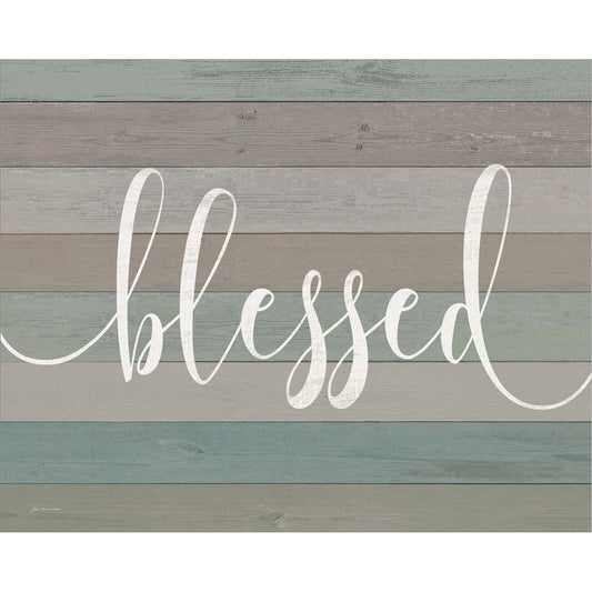 Rustic Blessed Script by Jo Moulton, Unframed Print