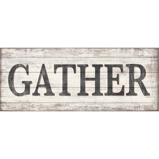 Gather Wood Sign by Jen Killeen, Unframed Print