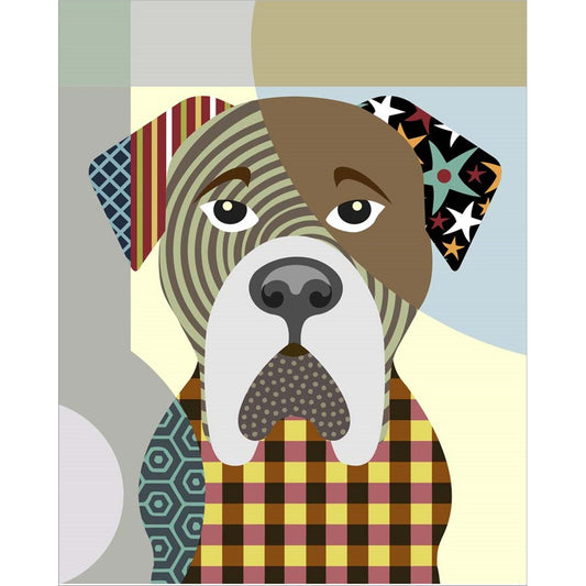 BullMastiff Dog by Lanre Adefioye, Unframed Print