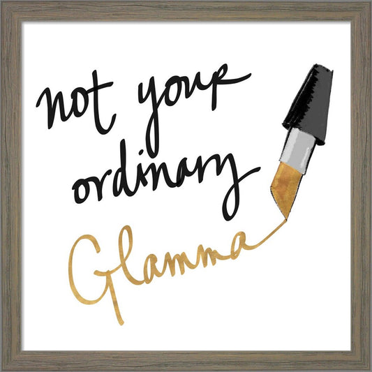 Not Your Ordinary Glamma by SD Graphics Studio, Framed Art