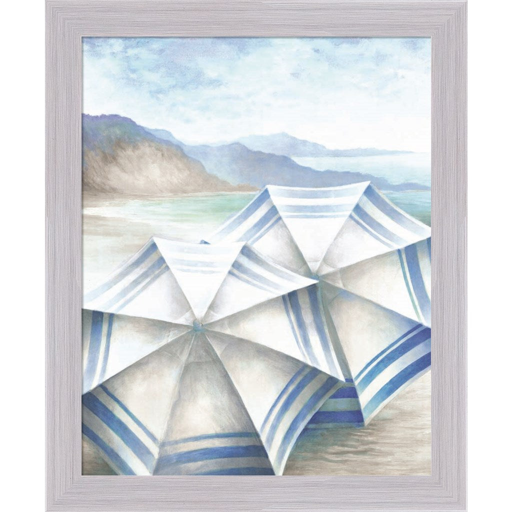 Coastal Umbrellas by Dogwood Portfolio, Framed Art