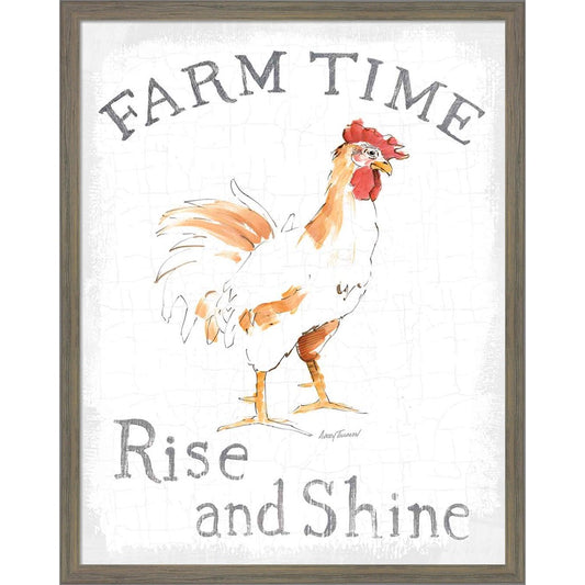 Farm Time Enamel v2 by Avery Tillmon, Framed Art