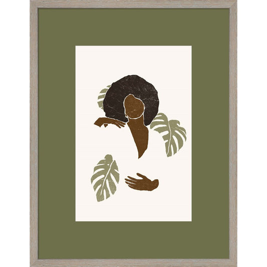 Boho Monstera Leaves II by Yuyu Pont, Framed Art