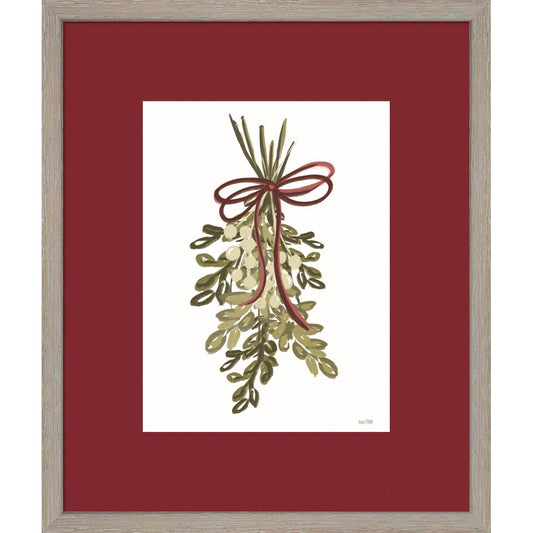 Painterly Mistletoe by House Fenway, Framed Art