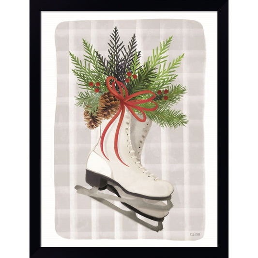 Christmas Skates by House Fenway, Framed Art