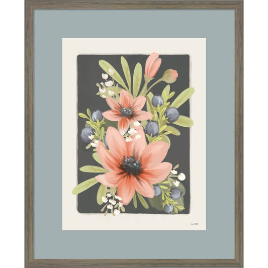 Floral Blueberries I by House Fenway, Framed Art