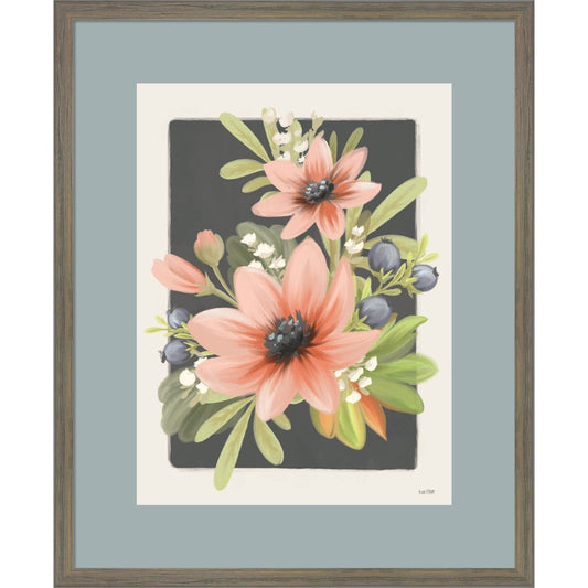 Floral Blueberries II by House Fenway, Framed Art