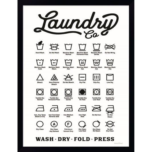 Laundry Co. by Lettered & Lined, Framed Art