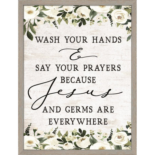 Wash Your Hands by Lettered & Lined, Framed Art