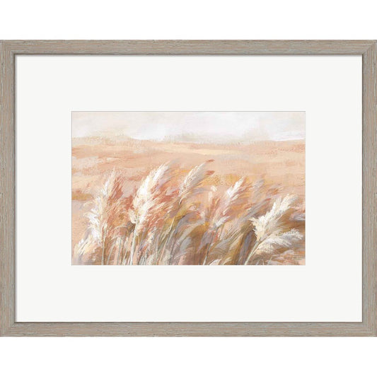 Terracotta Prairie Grasses by Danhui Nai, Framed Art