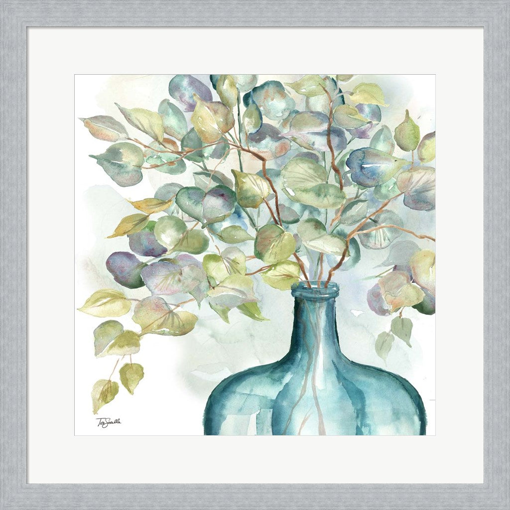 Eucalyptus in Mason Jar III by Tre Sorelle Studios, Framed Art