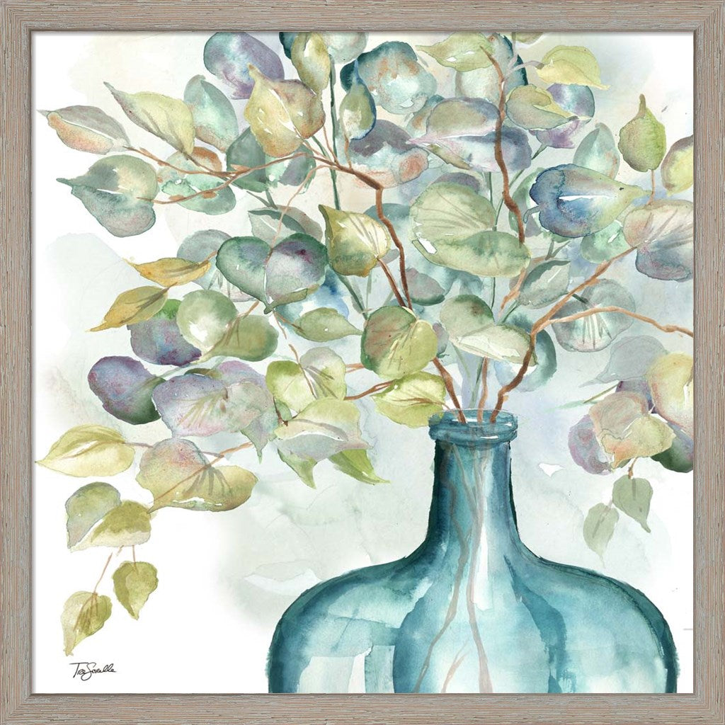 Eucalyptus in Mason Jar III by Tre Sorelle Studios, Framed Art