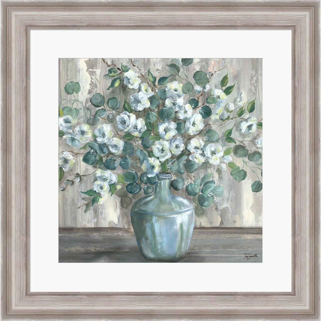 Apple Blossom Jug square by Tre Sorelle Studios, Framed Art