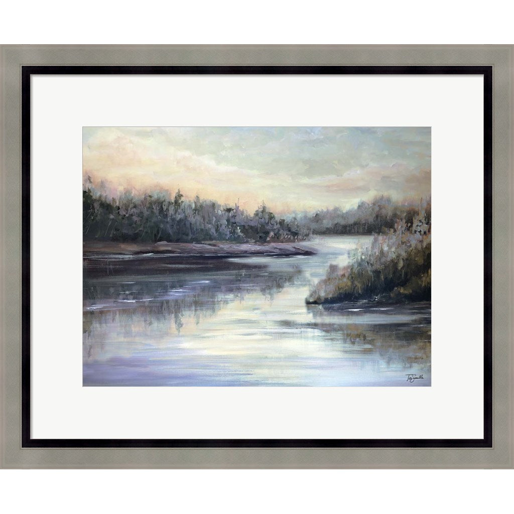 Silver Waters landscape by Tre Sorelle Studios, Framed Art