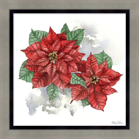 Winter Poinsetta II by Kelsey Wilson, Framed Art