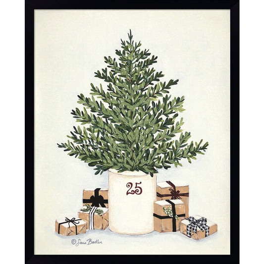 Country Crock Christmas Tree by Sara Baker, Framed Art