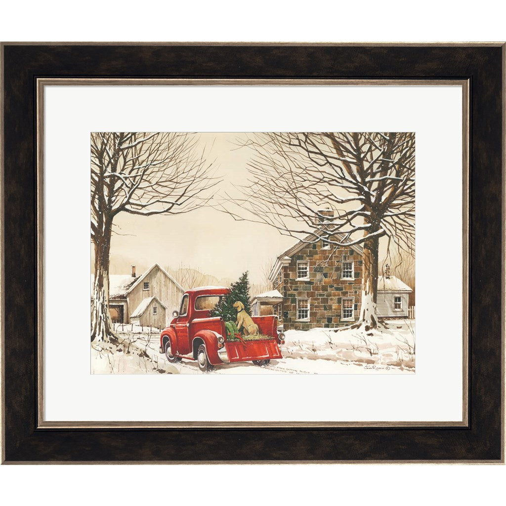 Tucker's First Christmas by John Rossini, Framed Art