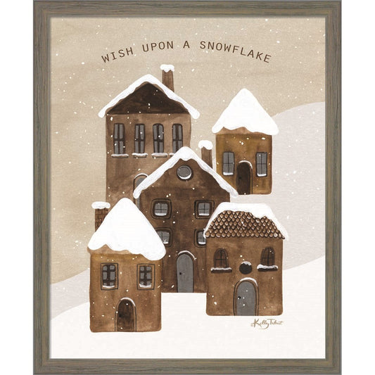 Wish Upon a Snowflake by Kelley Talent, Framed Art