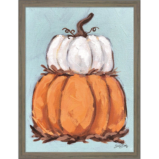 Pumpkin Stack I by Sara Baker, Framed Art