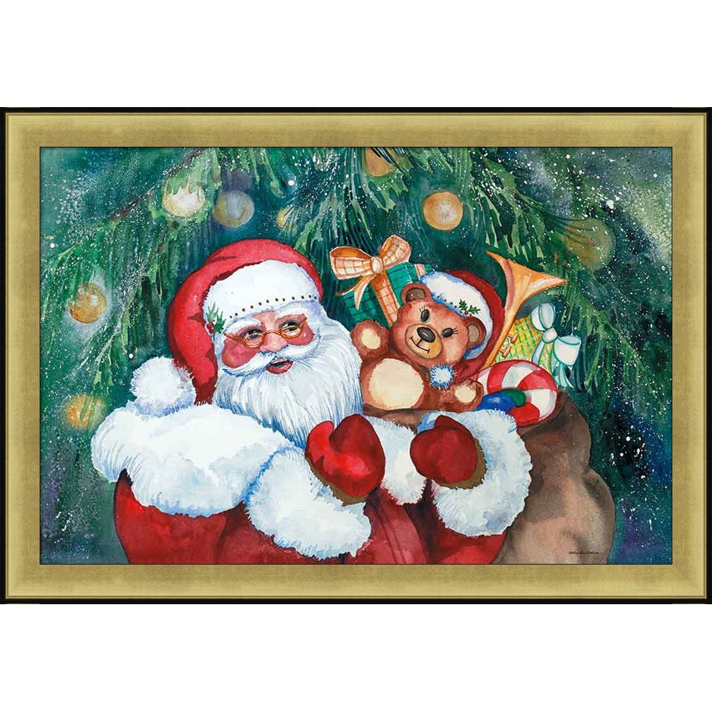 Jolly Santa by Kathleen Parr McKenna, Framed Art